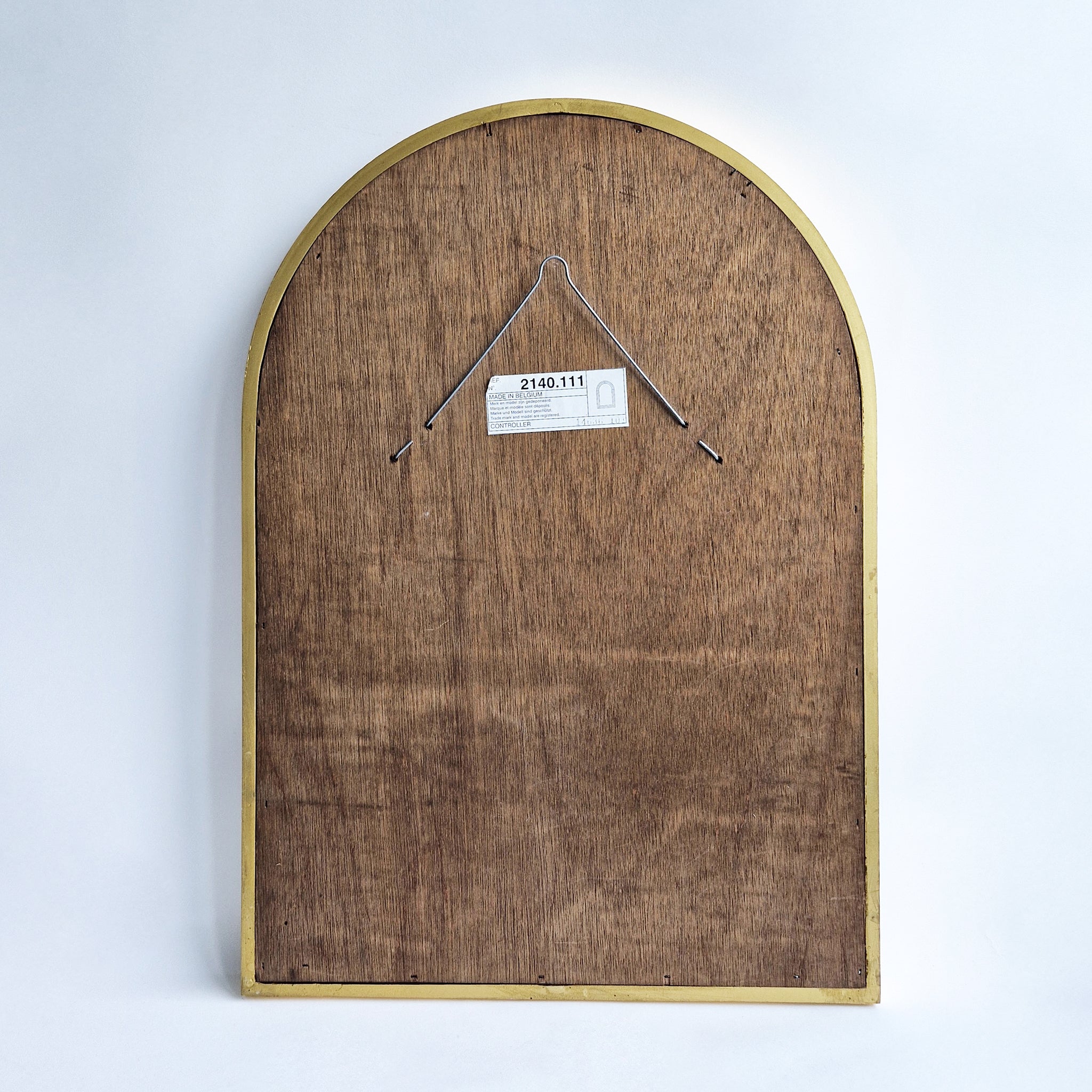 1980s Art Deco style gold mirror by Deknudt