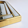 1980s Art Deco style gold mirror by Deknudt