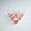 Vintage pink shot glasses (set of 6)