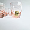 Vintage pink shot glasses (set of 6)