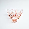 Vintage pink shot glasses (set of 6)