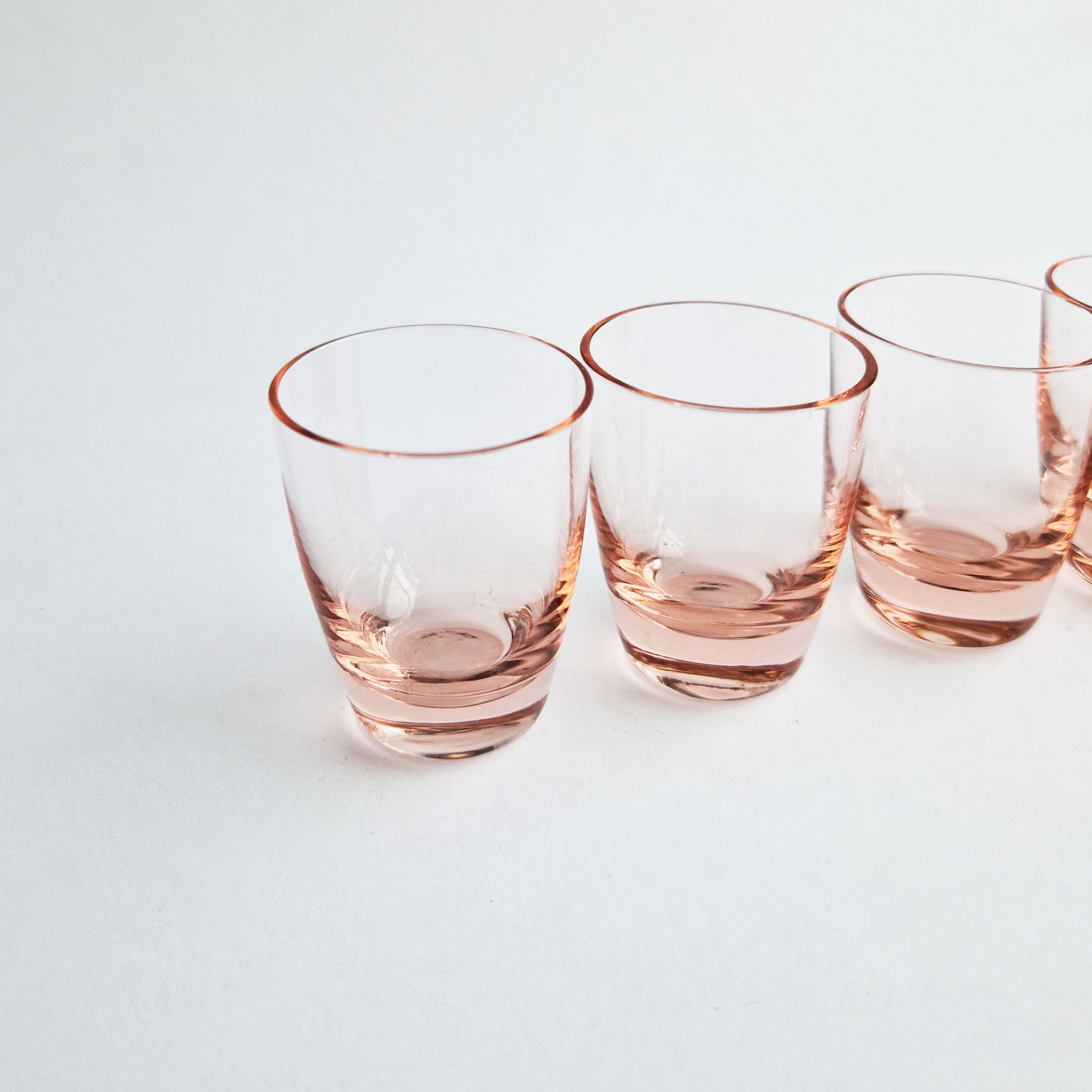 Vintage pink shot glasses (set of 6)