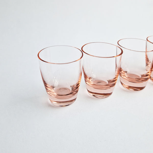 Vintage pink shot glasses (set of 6)