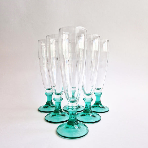Vintage Italian champagne glasses (set of 6)