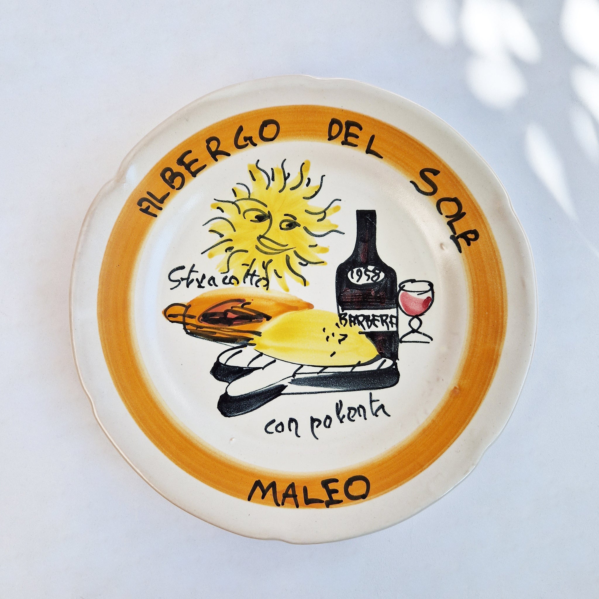 Vintage Buon Ricordo restaurant plates