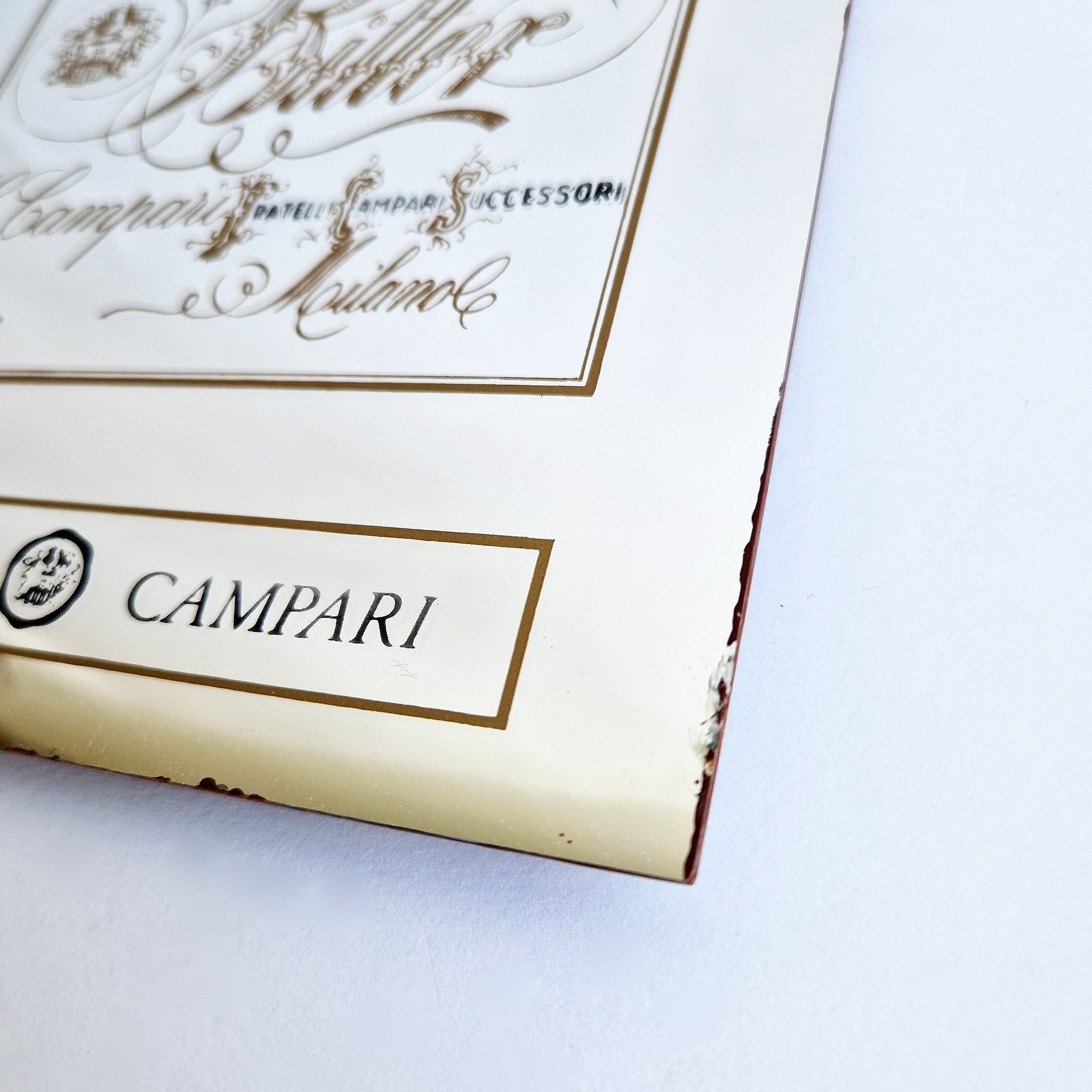 Vintage Campari advertising mirror