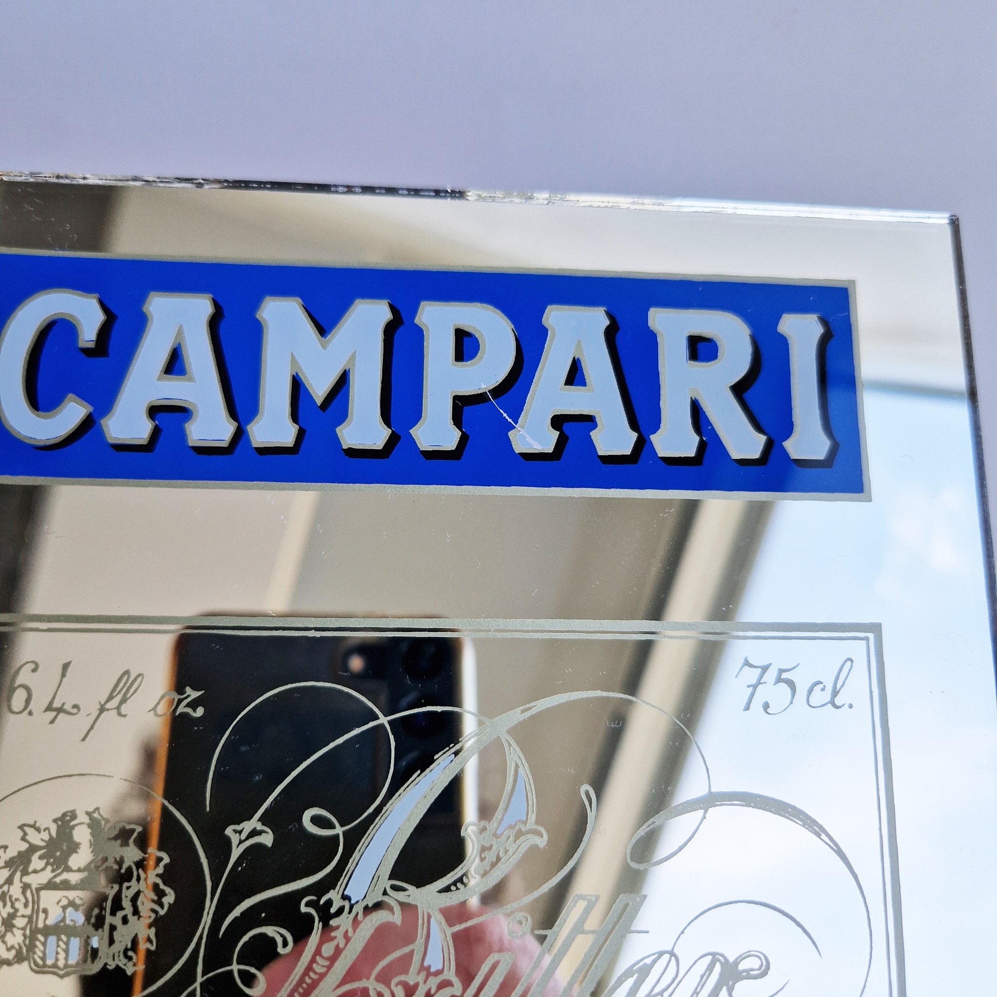 Vintage Campari advertising mirror