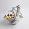 Vintage Italian porcelain mermaid dish by Capodimonte
