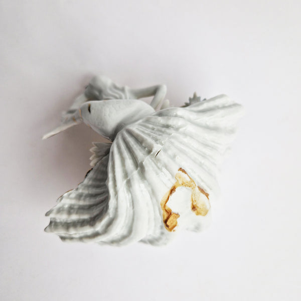 Vintage Italian porcelain mermaid dish by Capodimonte