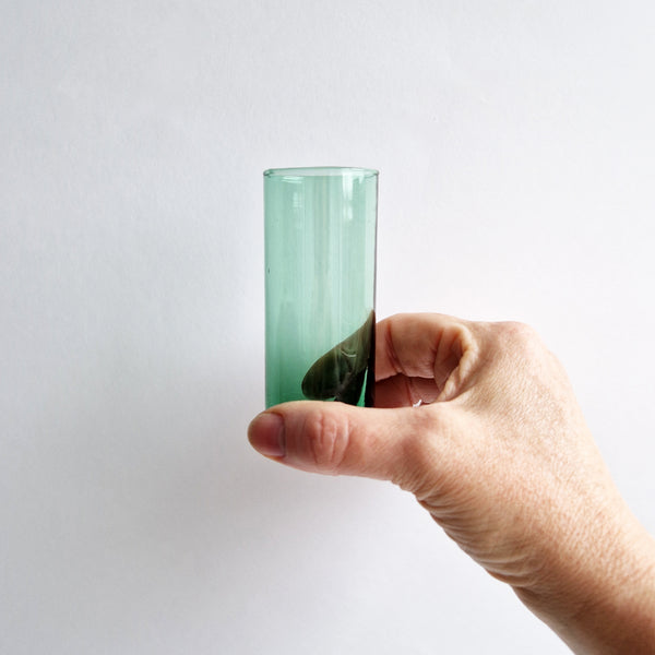 Vintage Empoli green glass tumblers (Set of 6)