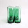 Vintage Empoli green glass tumblers (Set of 6)