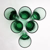 Vintage Empoli green glass tumblers (Set of 6)