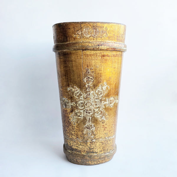 Vintage Florentine gilt wood umbrella stand