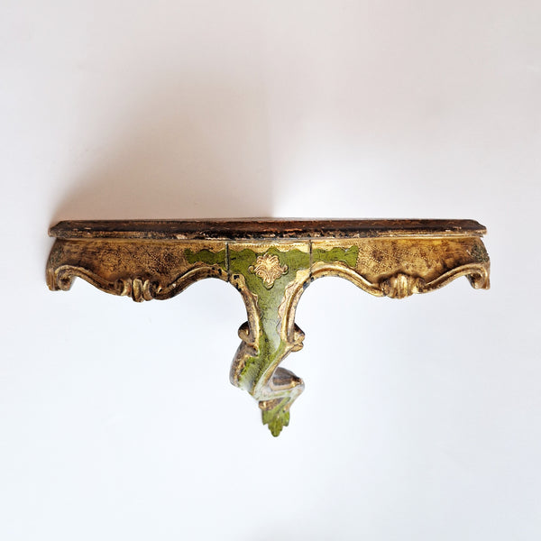Vintage Florentine corner wall console
