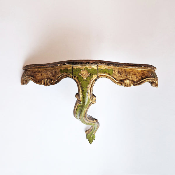 Vintage Florentine corner wall console