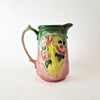 Vintage French barbotine jug with roses