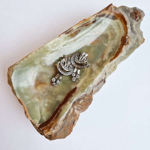 1970s Italian green onyx dish