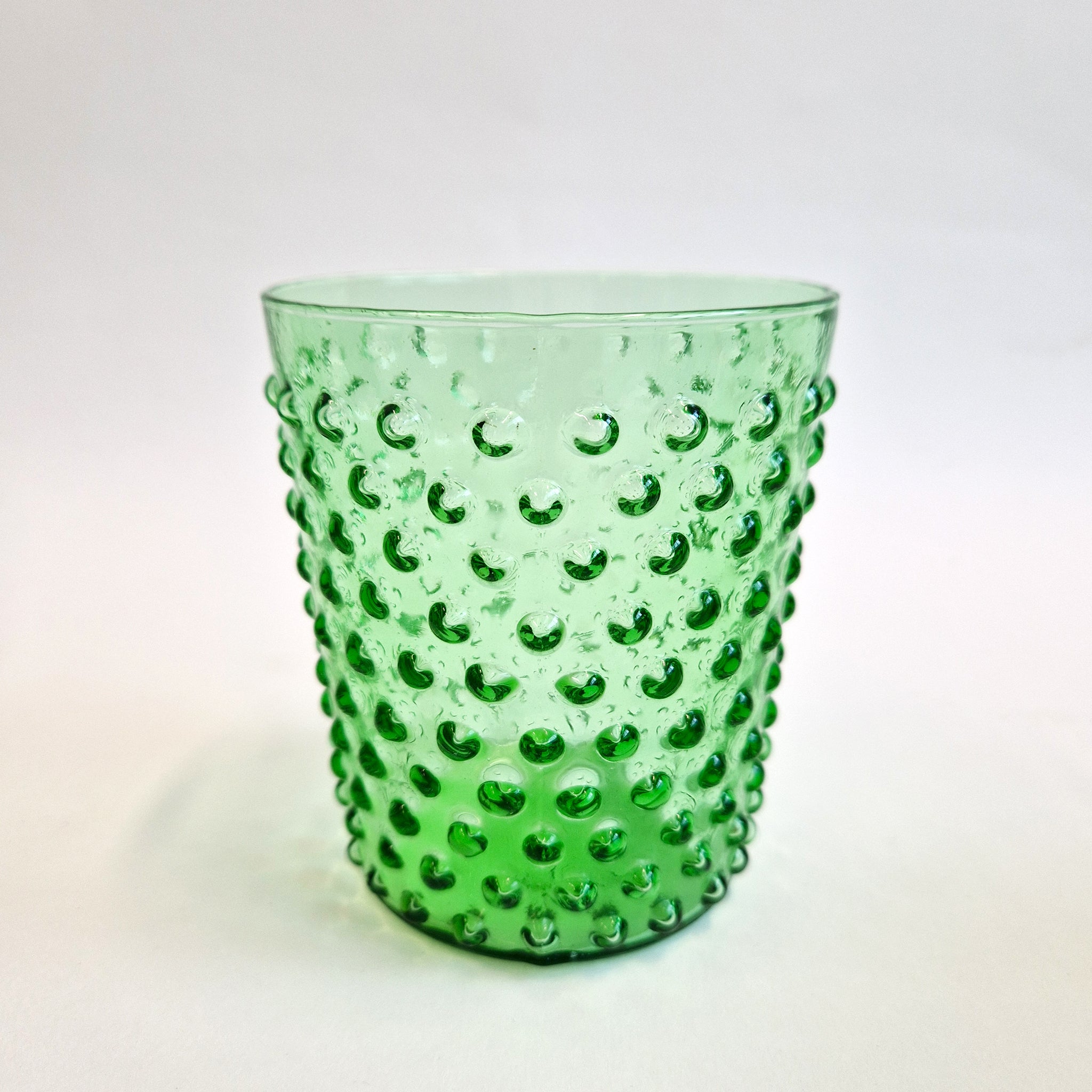 Vintage Empoli style green glass tumbler set