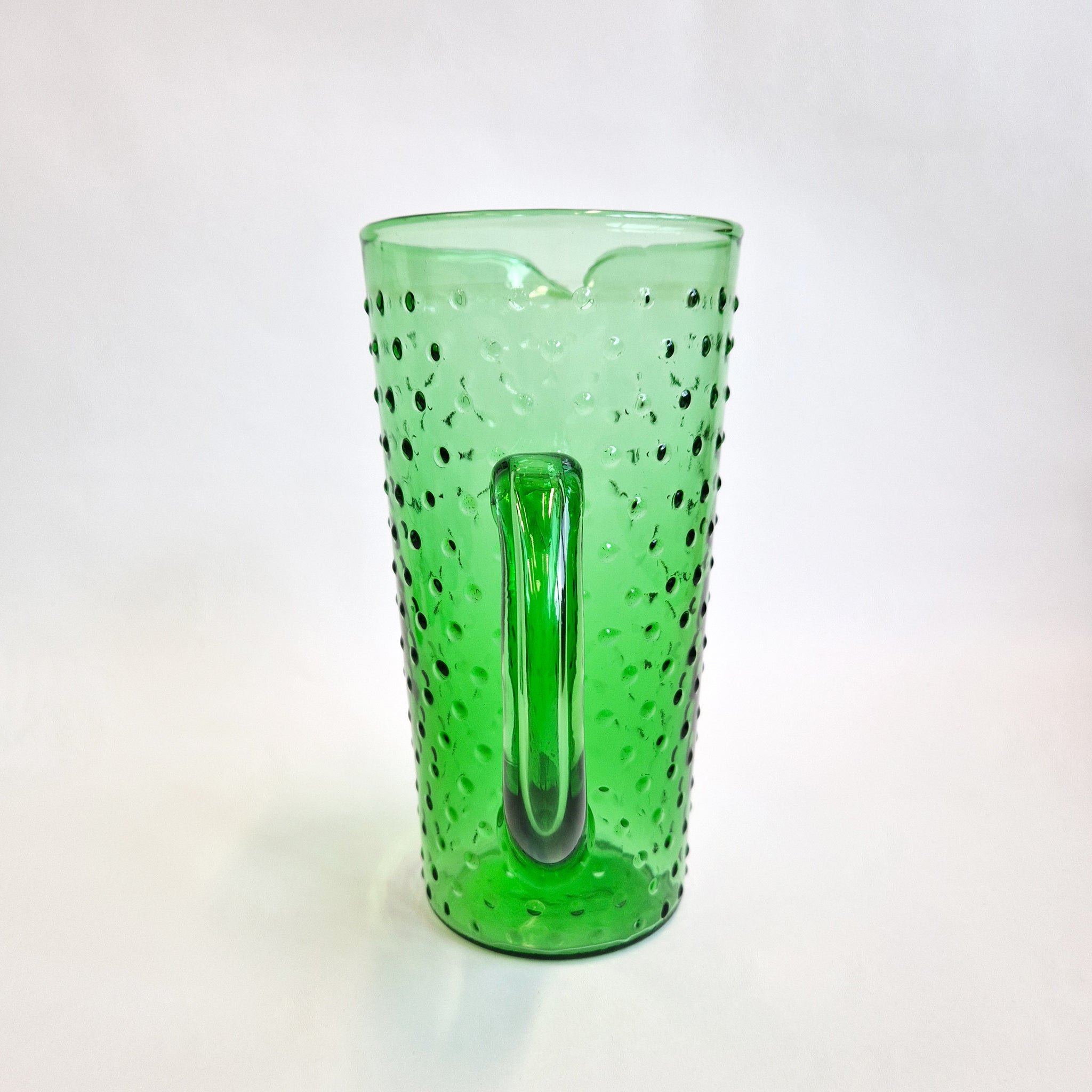 Vintage Empoli style green glass jug