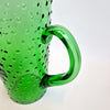 Vintage Empoli style green glass jug