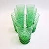 Vintage Empoli style green glass tall tumbler set