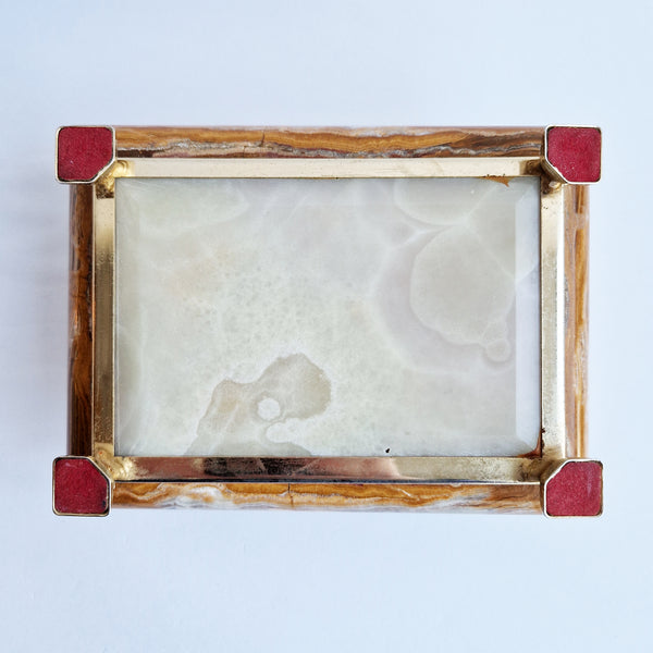 Mid-century Italian onyx jewelry box