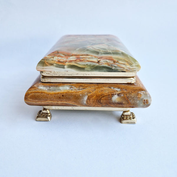 Mid-century Italian onyx jewelry box