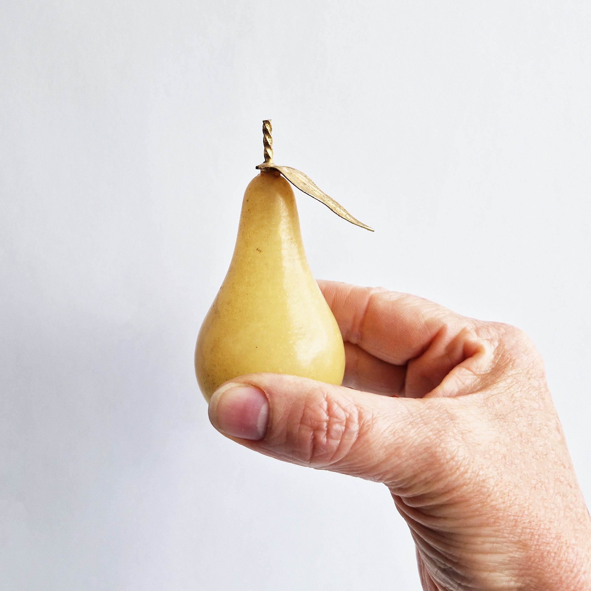 Vintage Italian alabaster apple and pear