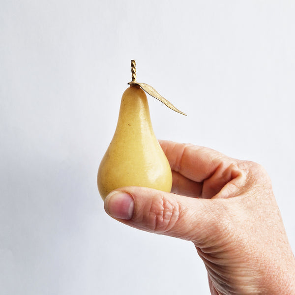 Vintage Italian alabaster apple and pear