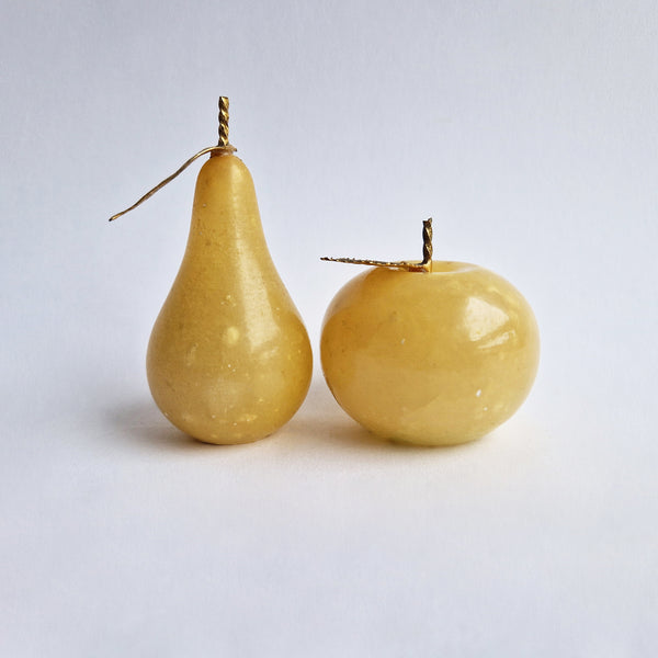 Vintage Italian alabaster apple and pear