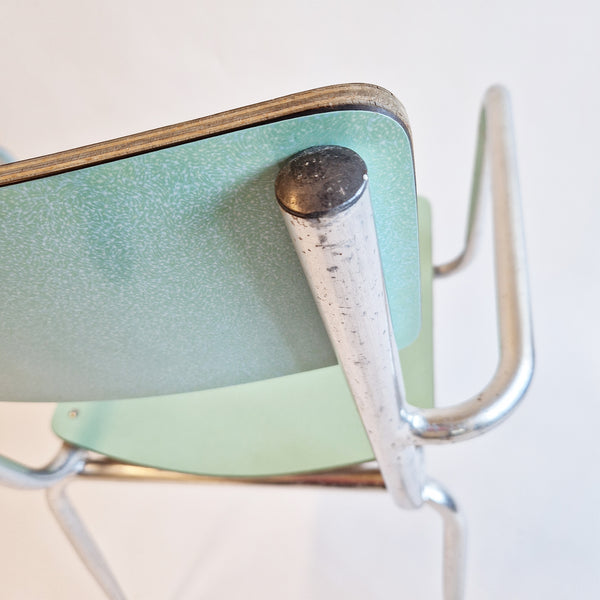 Vintage Italian aluminum armchair