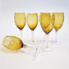 Vintage Italian amber wine glass set