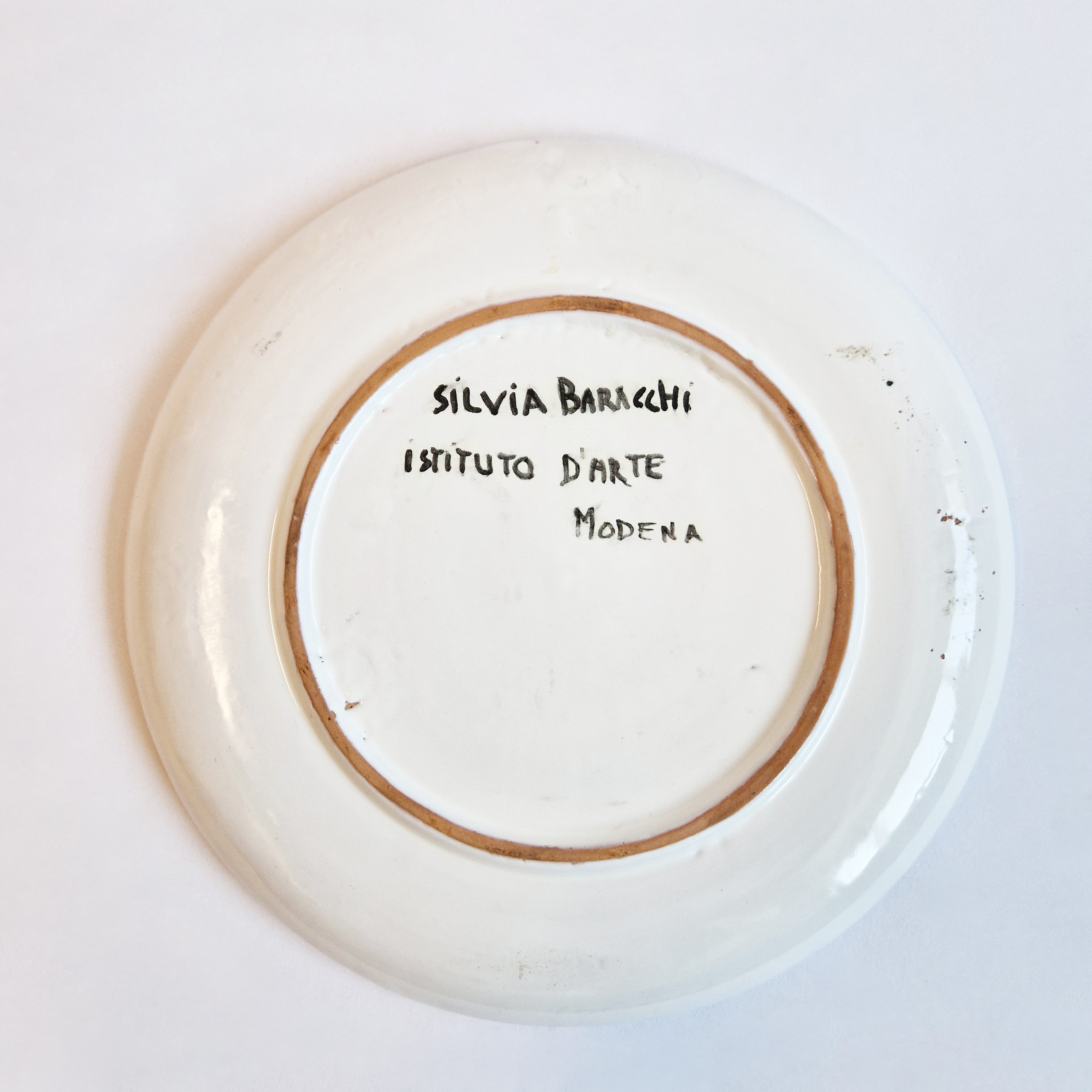 Vintage Italian patterned ceramic plate
