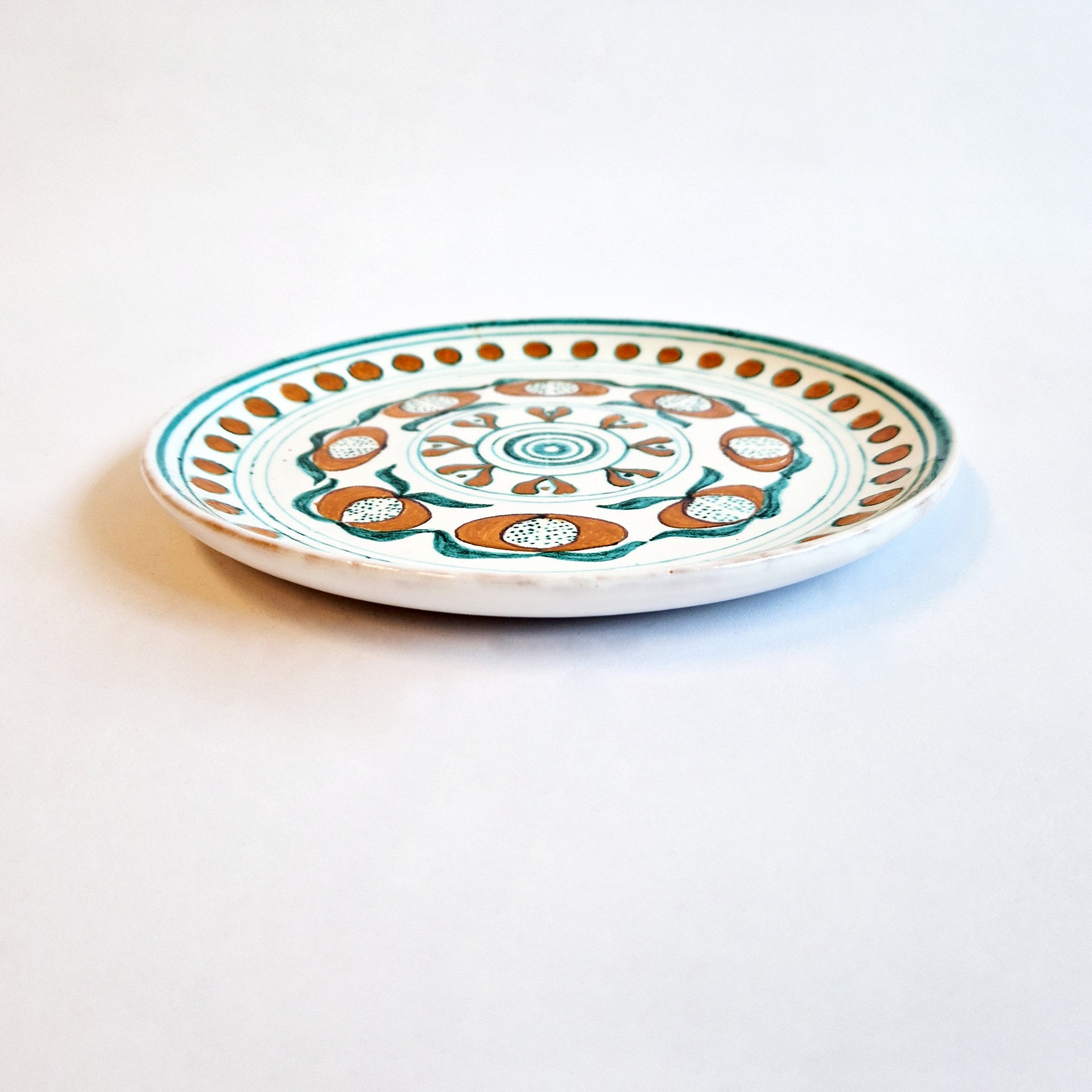 Vintage Italian patterned ceramic plate