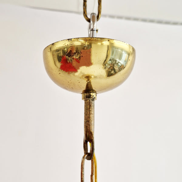 Vintage Italian glass ball hanging light with stars