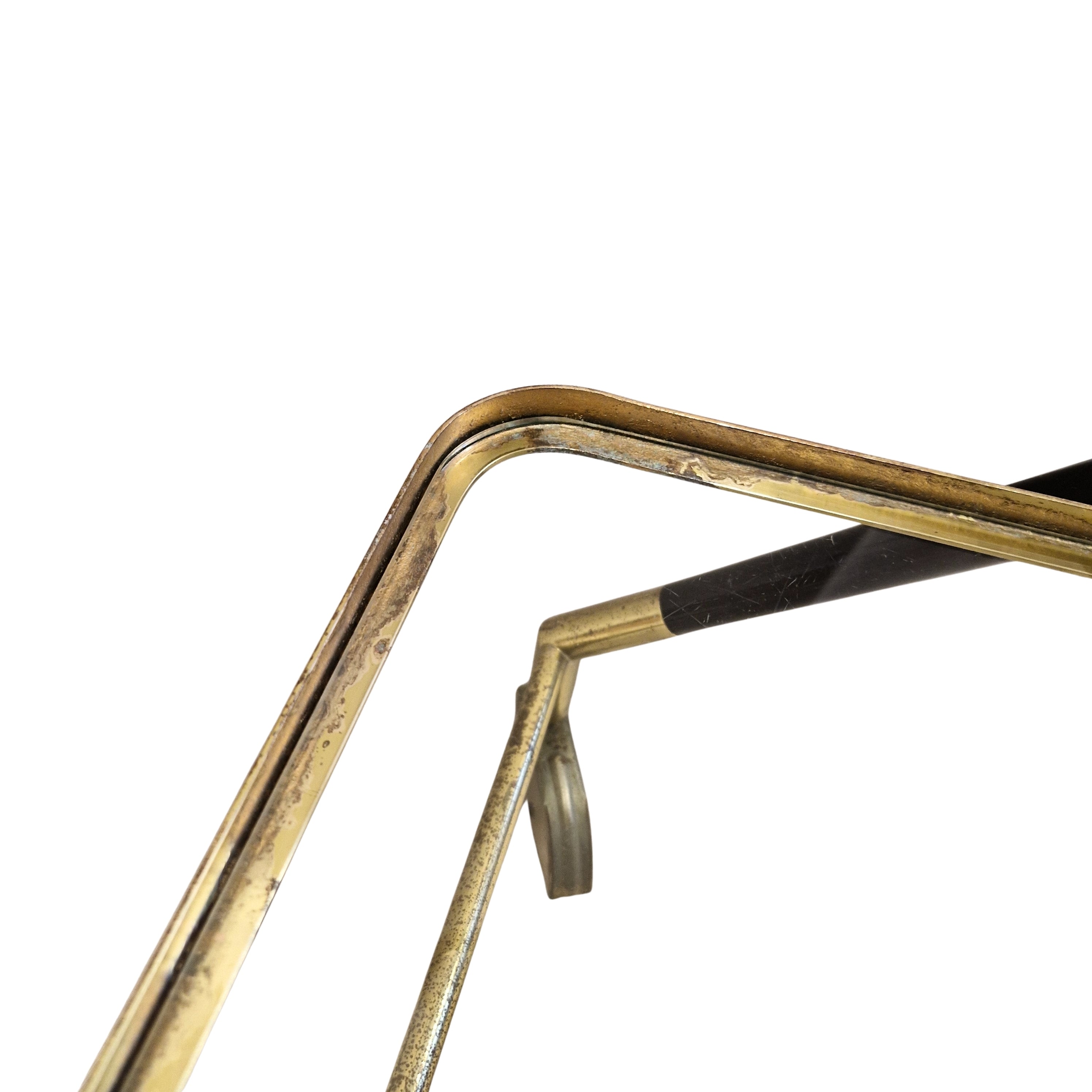 Mid-century brass bar cart by Cesare Lacca