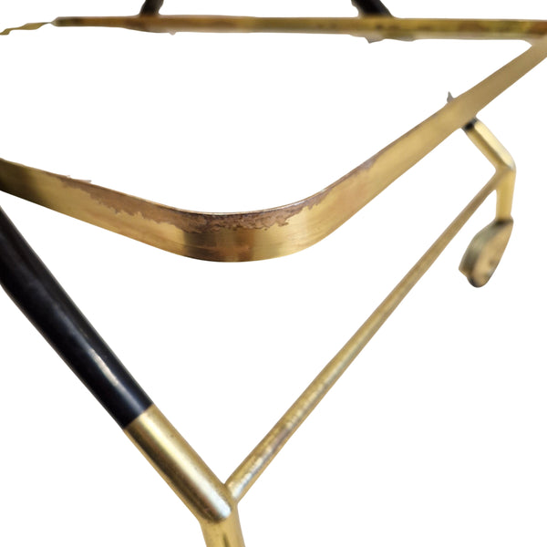 Mid-century brass bar cart by Cesare Lacca