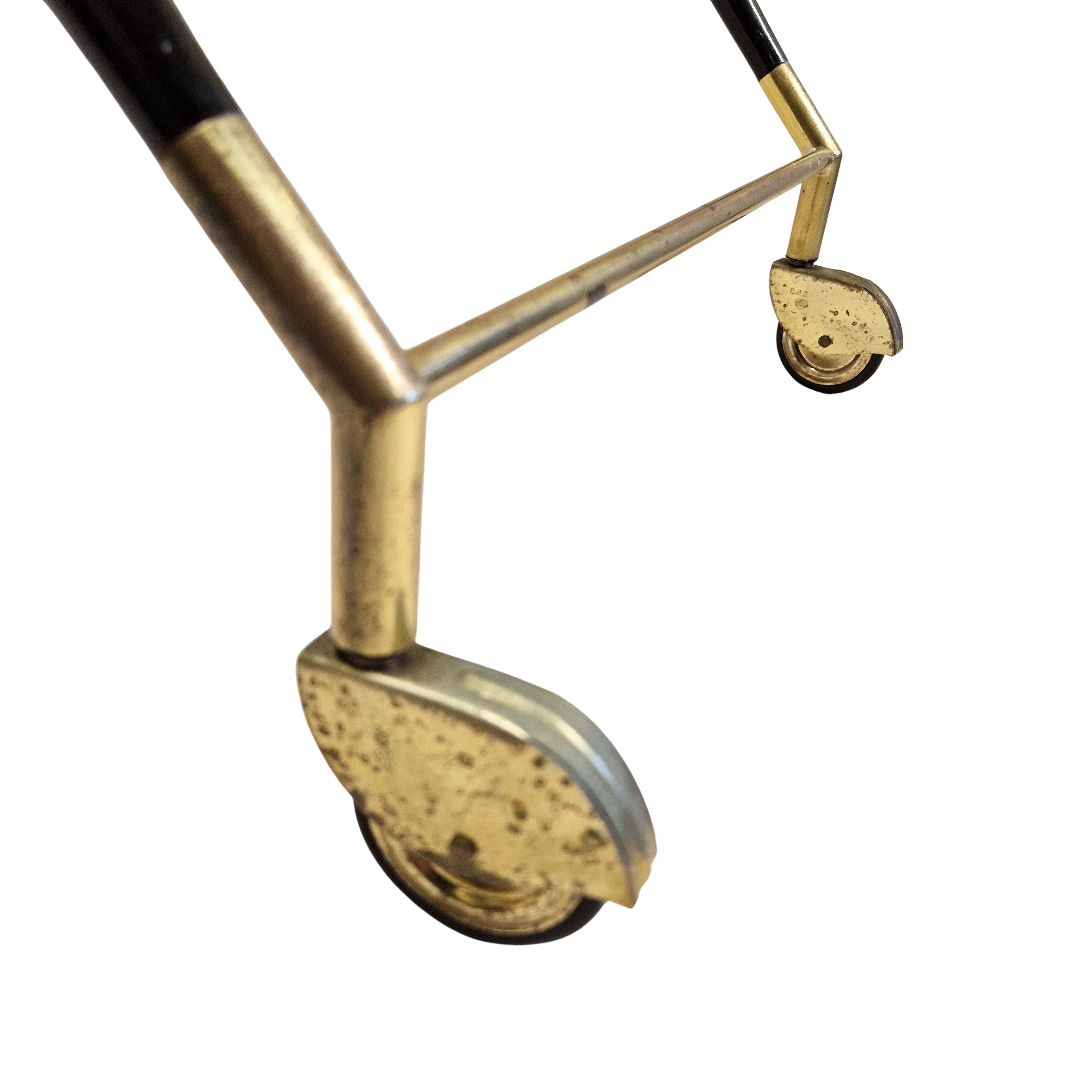 Mid-century brass bar cart by Cesare Lacca