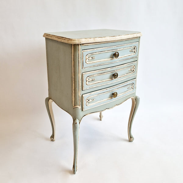 Vintage Italian bedside table with three drawers