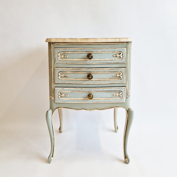 Vintage Italian bedside table with three drawers