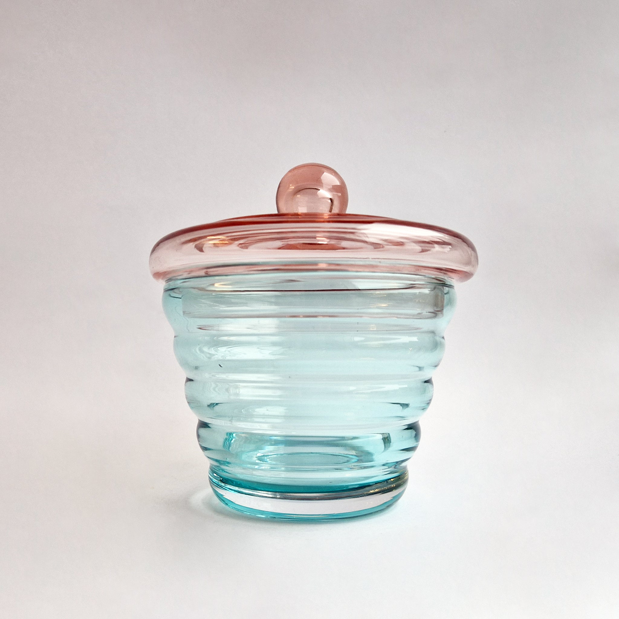 Vintage Italian beehive lidded jar