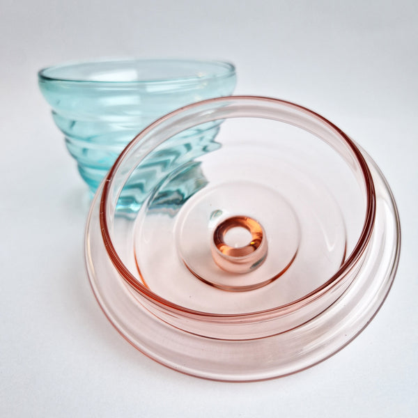 Vintage Italian beehive lidded jar