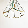 Vintage Italian glass and brass lantern