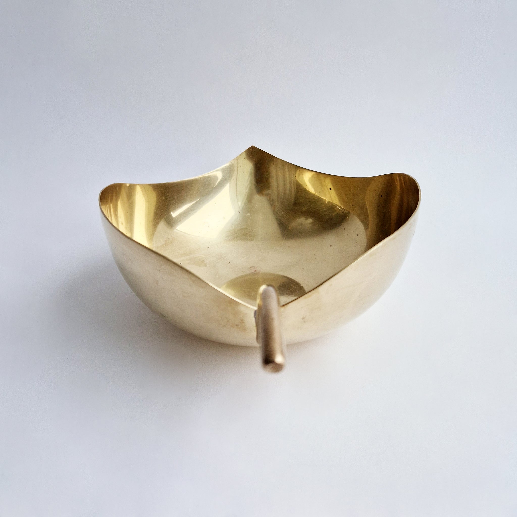 Vintage Italian brass apple dish