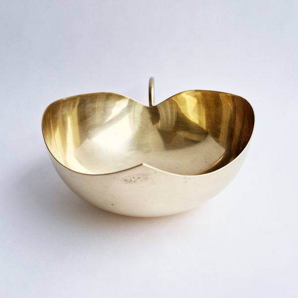 Vintage Italian brass apple dish