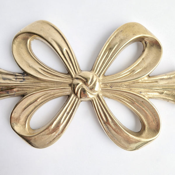 Vintage Italian brass bow trivet