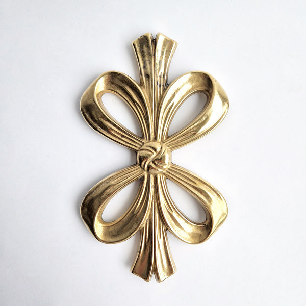 Vintage Italian brass bow trivet