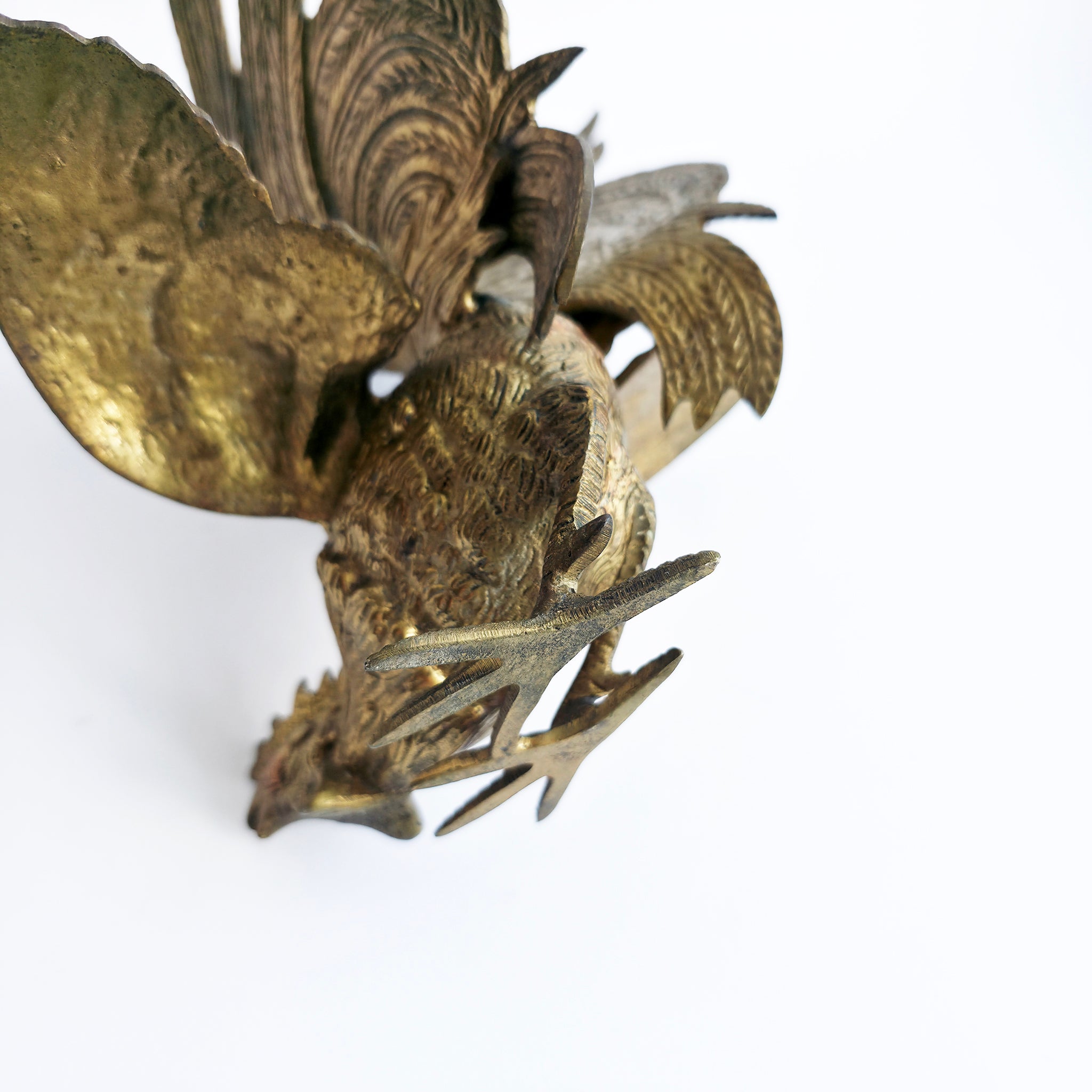 Mid-century Italian brass rooster figurine