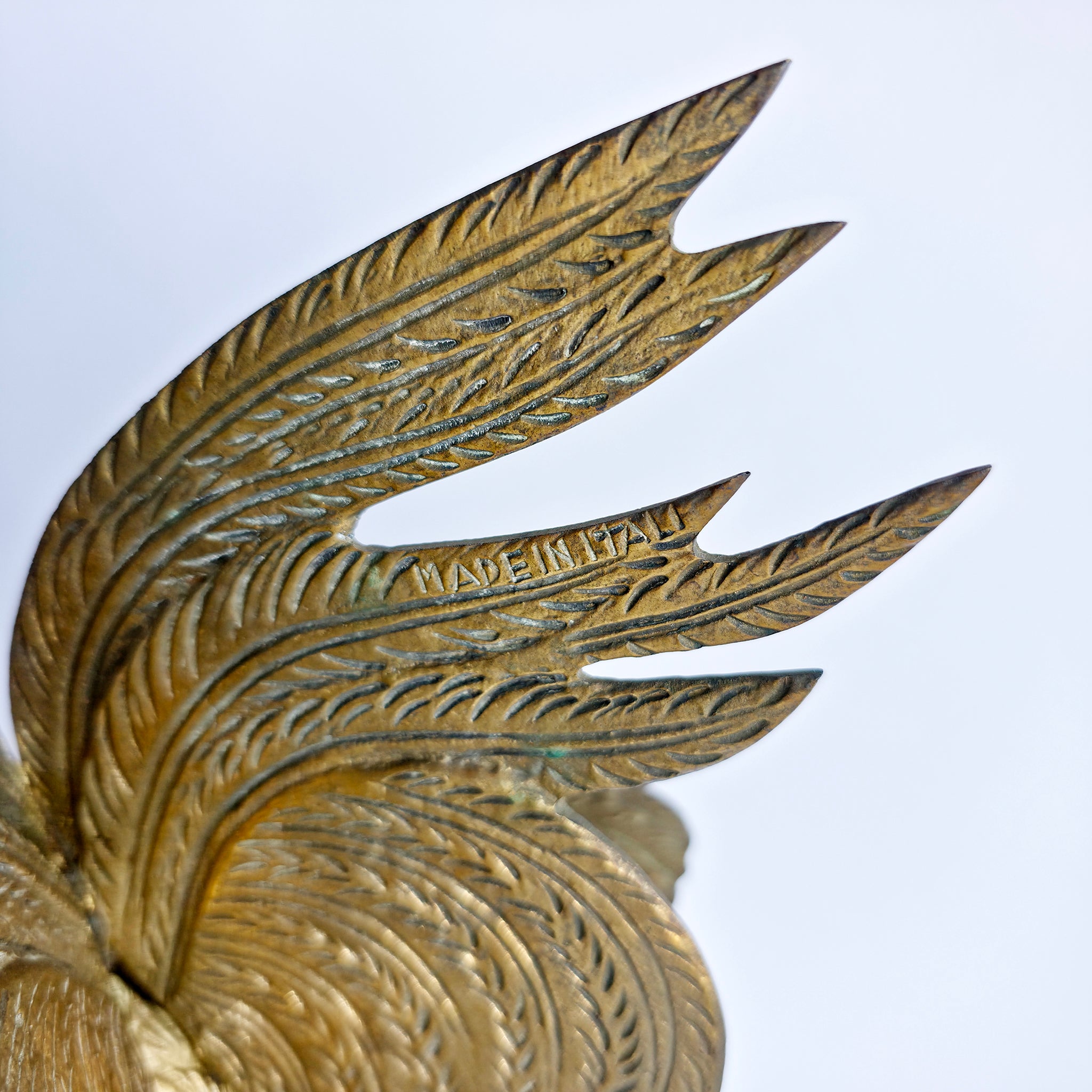 Mid-century Italian brass rooster figurine