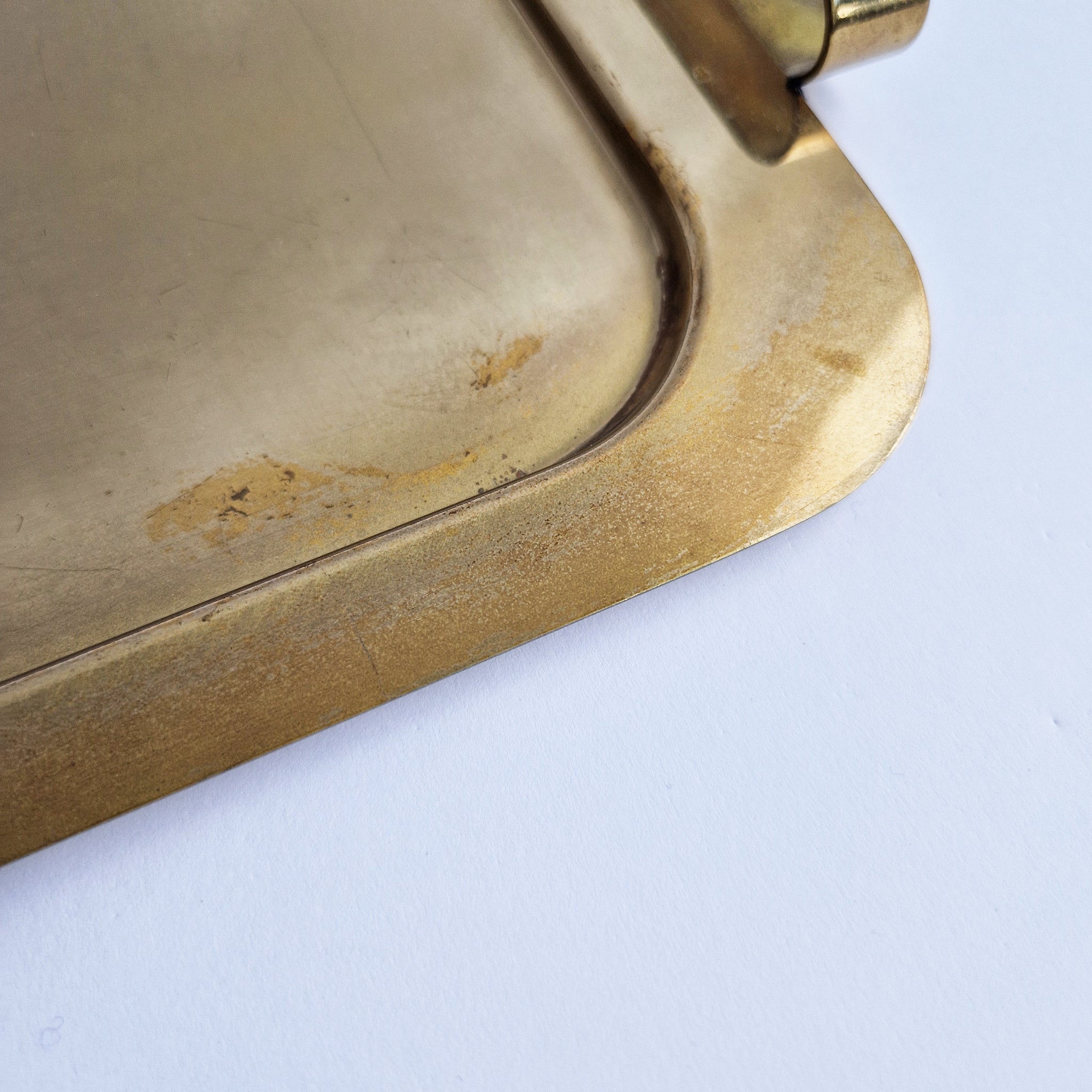 Vintage Italian brass rectangular tray
